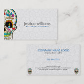 Blumenzucker brennende Kerzen Visitenkarte (Vorne/Hinten)