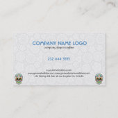 Blumenzucker brennende Kerzen Visitenkarte (Rückseite)