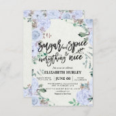 Blumenzucker & Gewürze & Alles Nette Babydusche Einladung (Vorne/Hinten)