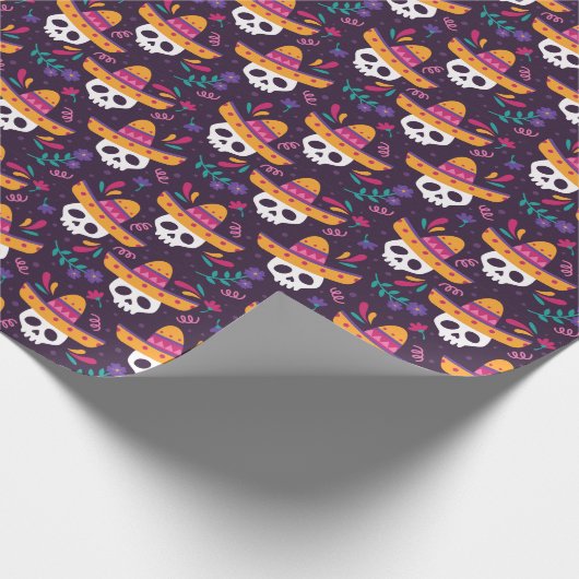 Blumenzucker mit Sombrero Geschenkpapier (Ecke)