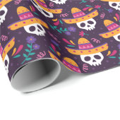 Blumenzucker mit Sombrero Geschenkpapier (Rolleneckpunkt)