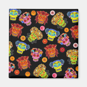 Blumenzucker Schädel Magnet