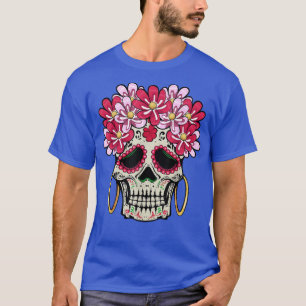 Blumenzucker Toter Tag Blume Knochen Skelett T-Shirt