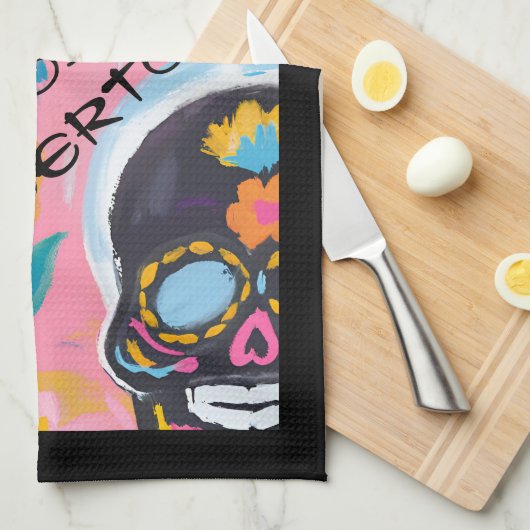 Blumenzuckerfarbe Geschirrtuch (Viertel Falte)