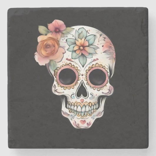 Blumenzuckerfest Steinuntersetzer (Vorderseite)