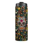 Blumenzuckermuster Thermosbecher (Vorderseite)