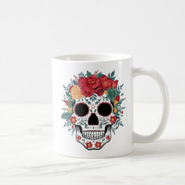 Blumenzuckerschädel Kaffeetasse
