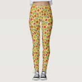 Blumenzuckerschädel Leggings (Vorderseite)