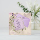 Blumenzweig auf Hochzeit einladen mit Umschlag Des Einladung (Stehend Vorderseite)