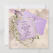 Blumenzweig auf Hochzeit einladen mit Umschlag Des Einladung (Vorderseite)