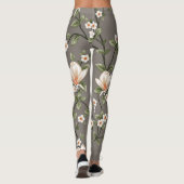 Blumenzweig Elegant Gemustert | LEGGINGS (Rückseite)