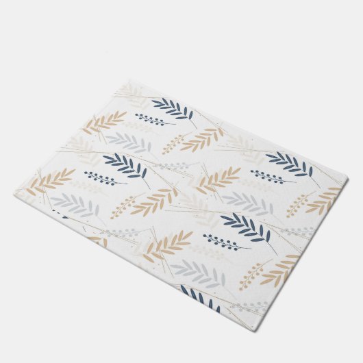 Blumenzweig Fußmatte (Schrägansicht)