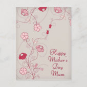 Blumenzweige Muttertagsgrüße Postkarte (Vorderseite)