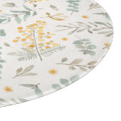 Blumenzweigeukalyptus des handgemalten Aquarells Schneidebrett (Ecke)