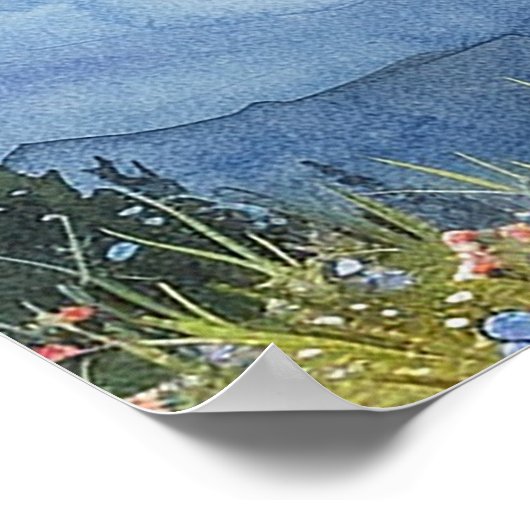 Blumenzwiebelblume Begrüßungszeichen Poster (Ecke)