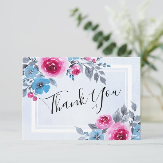 Blumenzwiebelblume Dankeschön-Karte Einladung (Stehend Vorderseite)