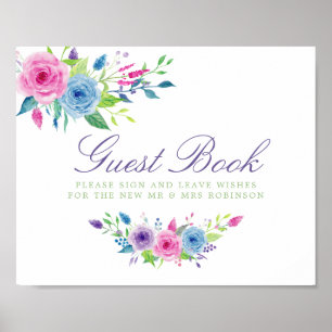 Blumenzwiebelblume Gästebuchsignatur Poster