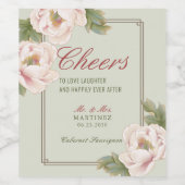 Blumenzwiebelblume Weinetikett (Einzelnes Label)