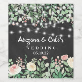 Blumenzwiebelblume Weinetikett (Einzelnes Label)