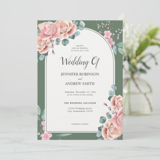 Blumenzwiebelblumen Einladung (Stehend Vorderseite)