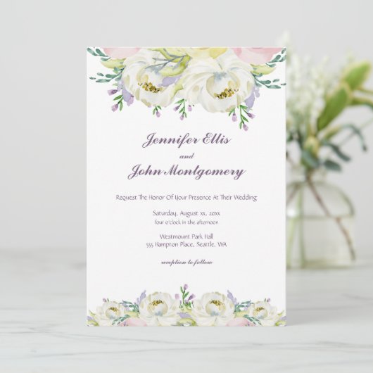 Blumenzwiebelblumen Einladung (Stehend Vorderseite)