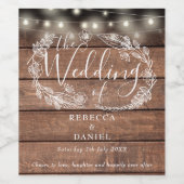 Blumenzwiebelblumen Weinetikett (Einzelnes Label)