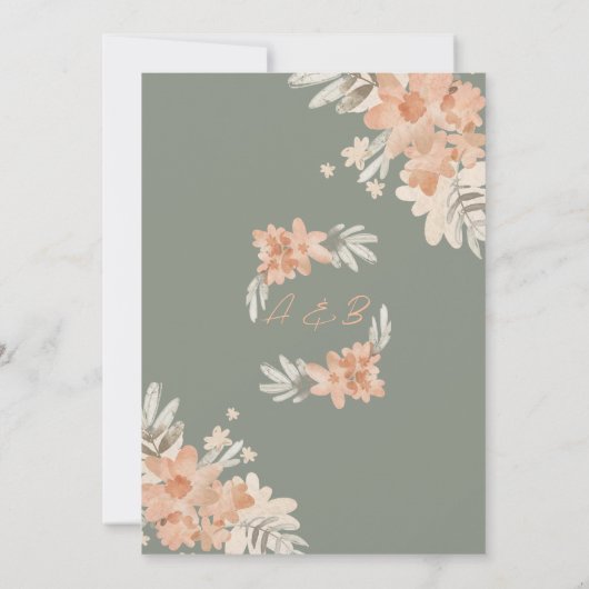 Blumenzwiebelblumenzwiebeln in Farbe und Farbe Einladung (Rückseite)