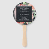 Blumenzwiebelblut-Hochzeitsprogramm Hand Fan Fächer (Rückseite)
