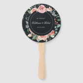 Blumenzwiebelblut-Hochzeitsprogramm Hand Fan Fächer (Vorderseite)