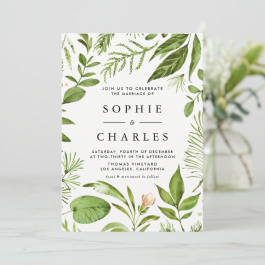 Blumenzwiebelblüten Einladung (Stehend Vorderseite)