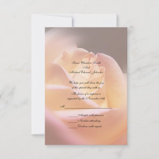 Blumenzwiebelblütenhochzeit RSVP Karte (Vorderseite)