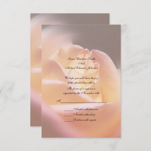 Blumenzwiebelblütenhochzeit RSVP Karte (Vorne/Hinten)