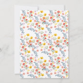 Blumenzwiebeleinladung mit Aquarellfarben-Blume Einladung (Rückseite)