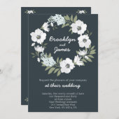 Blumenzwiebeleinladungen Weißreath Einladung (Vorne/Hinten)