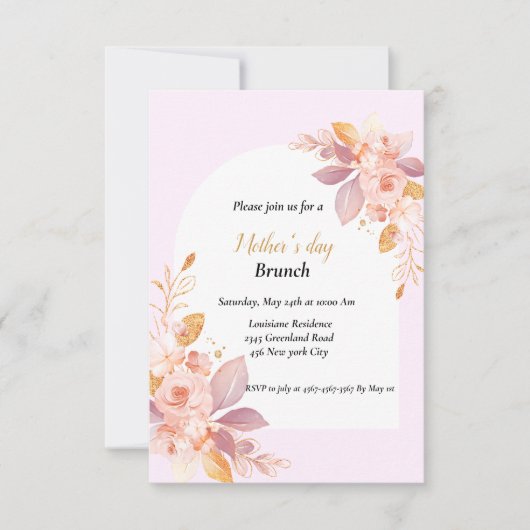 Blumenzwiebelfest Muttertag Einladung (Vorderseite)