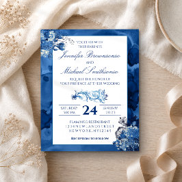 Blumenzwiebelflora der Marine Elegantes Hochzeitsb Flyer