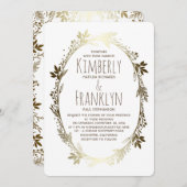 Blumenzwiebelhochzeit Einladung (Vorne/Hinten)