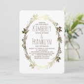 Blumenzwiebelhochzeit Einladung (Stehend Vorderseite)