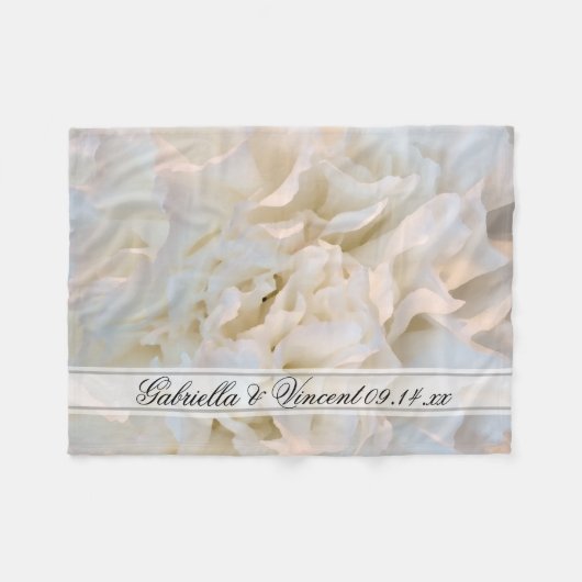 Blumenzwiebelhochzeit Fleecedecke (Vorderseite (Horizontal))