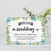 Blumenzwiebelhochzeit im Garten Einladung (Stehend Vorderseite)