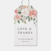 Blumenzwiebelhochzeit im Sommer Vielen Dank Geschenkanhänger (Vorderseite)