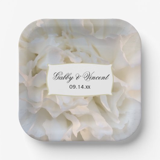 Blumenzwiebelhochzeit Pappteller (Vorderseite)