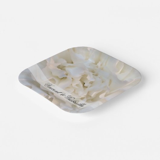 Blumenzwiebelhochzeit Pappteller (Gewinkelt)