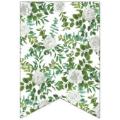 Blumenzwiebelhochzeit von Weißen Rose Wimpelkette (Zweite Fahne)