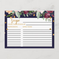 Blumenzwiebelkarten Brautparty