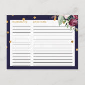 Blumenzwiebelkarten Brautparty Postkarte (Rückseite)