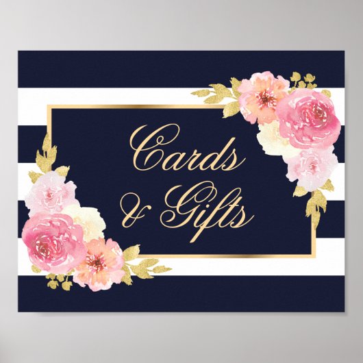 Blumenzwiebelkarten und Geschenkschild Poster (Vorne)