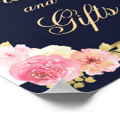 Blumenzwiebelkarten und Geschenkschild Poster (Ecke)