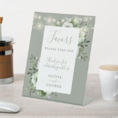 Blumenzwiebelleuchten in Sage Green String Lights  Sockelschild (In SItu)