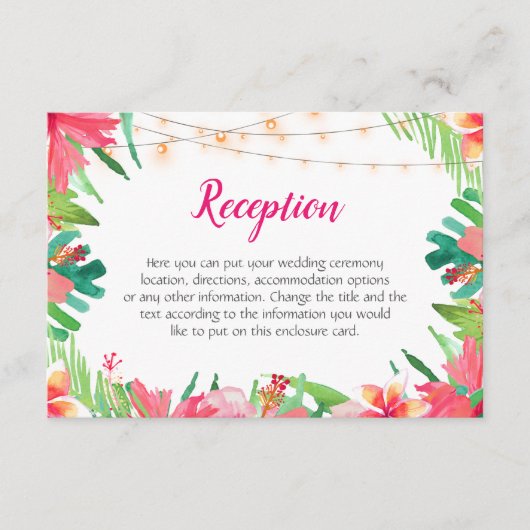 Blumenzwiebellichter Begleitkarte (Vorderseite)